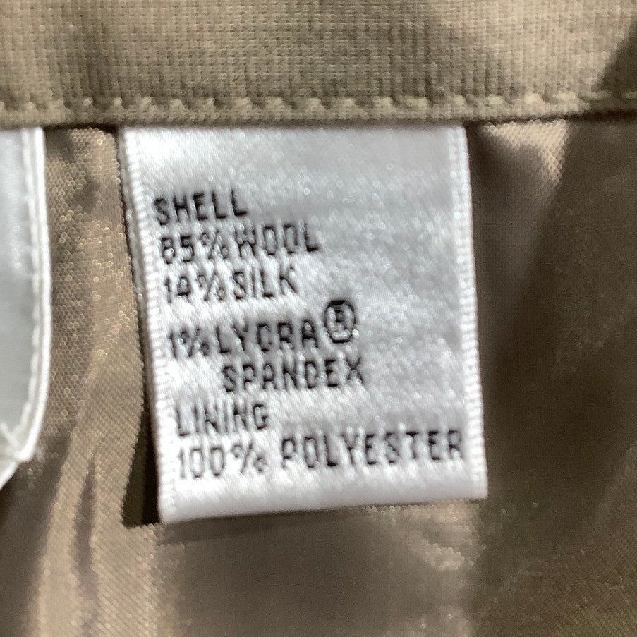 Talbots Light Brown Dress Slacks Women 14 — Silk Blend, Career, Classic
