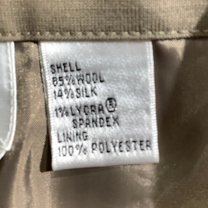 Talbots Light Brown Dress Slacks Women 14 — Silk Blend, Career, Classic
