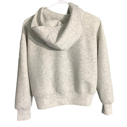 Abercrombie Kids Light Gray Child 13/14 1/4 Zip Hoodie - Casual, Cozy, Stylish