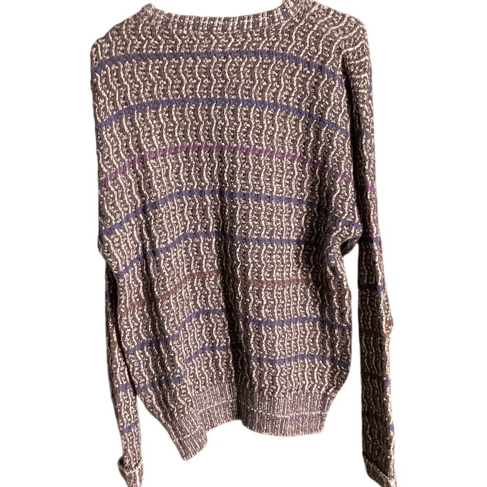 Colours by Alexander Julian Sweater Striped, Men’s M — Cotton, Textured, Knit