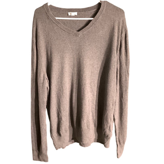 Gap Gray V-Neck Sweater Men’s Size XL – Classic, Soft Knit, Casual