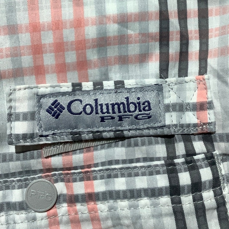 Columbia Men’s Medium Plaid PFG Fishing Shirt — Performance, Outdoor, Preppy