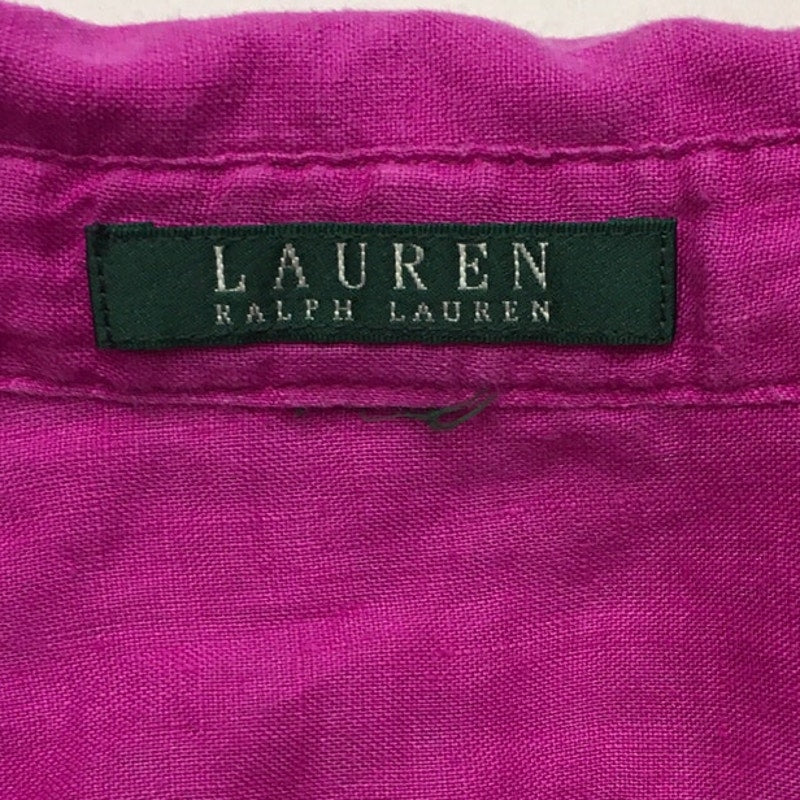Lauren Ralph Lauren Magenta Button-Up Shirt - Classic, Preppy, Office Siren