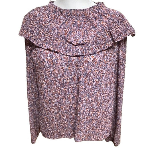 J. Crew Multicolor Long Sleeve Blouse, Size M - Cottagecore, Feminine, Boho