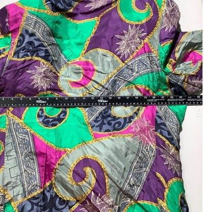 Shangrila Silk Jacket Women’s Size XL – Boho, Colorful, Open Front