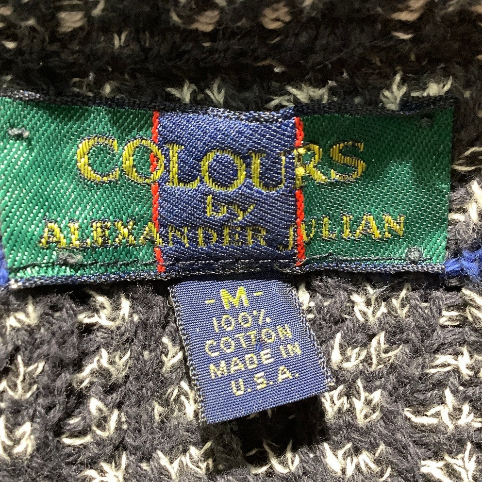 Colours by Alexander Julian Sweater Striped, Men’s M — Cotton, Textured, Knit
