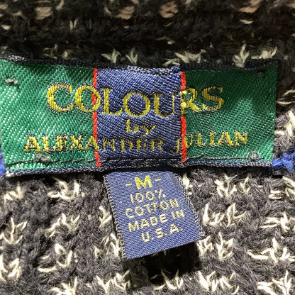 Colours by Alexander Julian Sweater Striped, Men’s M — Cotton, Textured, Knit