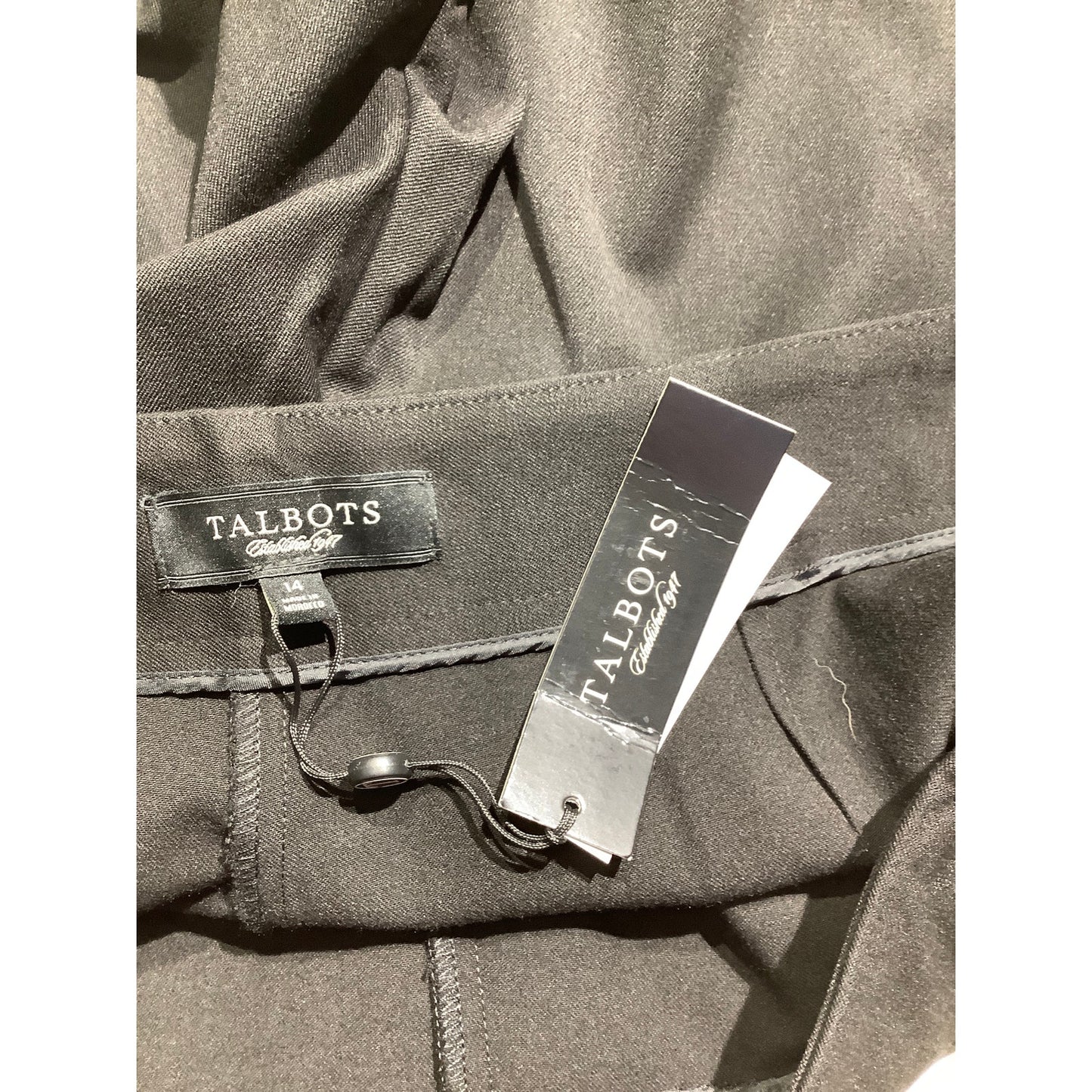 Talbots Black Dress Slacks Women 14 NWT — Classic, Side Zip, Professional