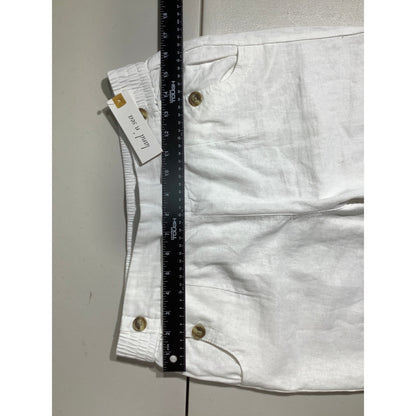 Land N Sea Linen Straight Leg Pants Women’s Size Small— Lightweight, Resort, NWT
