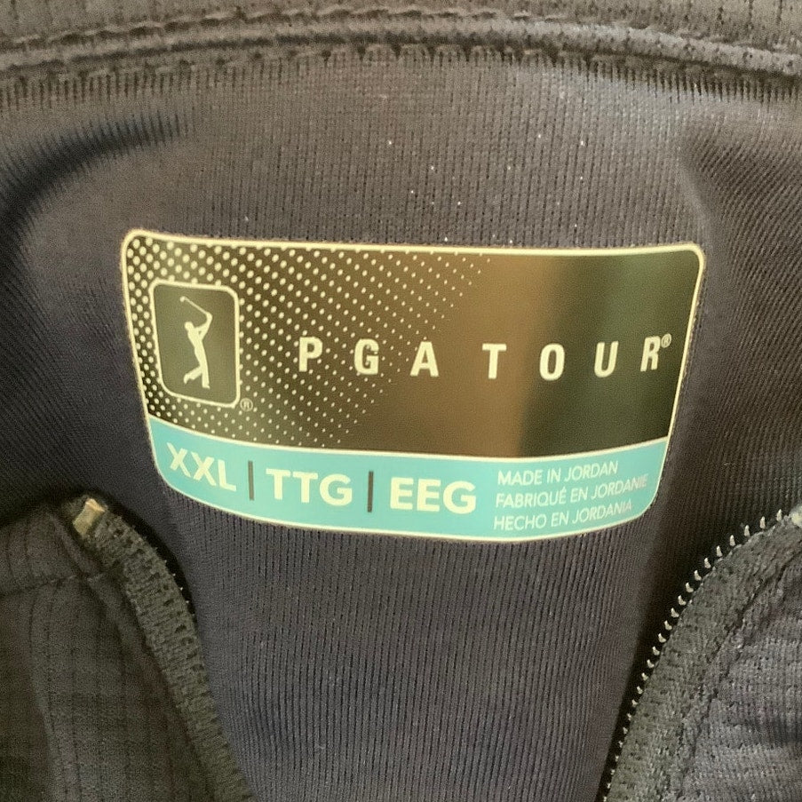 PGA Tour Navy 1/4 Zip Performance Top Men’s XXL — Golf, Athletic, Preppy