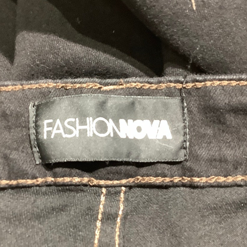 Fashion Nova Super Flare Jeans Women’s 16 — High Rise, Raw Hem, Statement Style