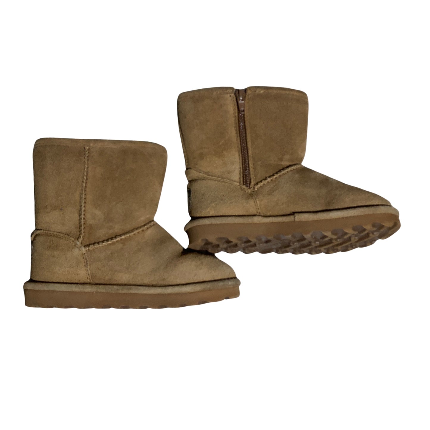 Bearpaw Fur Lined Suede Boots Toddler Size 12 Tan — Cozy, Winter, Classic