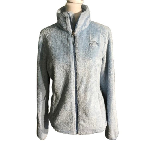 The North Face Light Blue Full-Zip Fleece Jacket Size S - Cozy, Outdoor, Casual