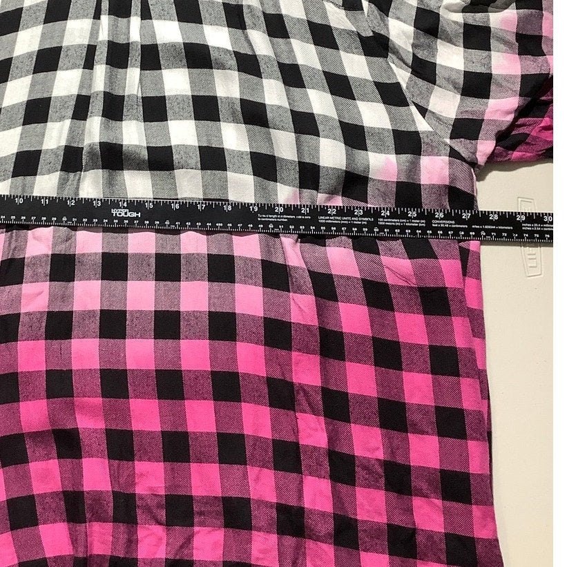 Catherines Ombre Plaid Shirt Women’s 5X – Bold, Button Front, Collared