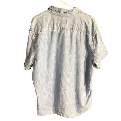 American Eagle enim Wash Button-Up Shirt Men’s XXL— Casual, Cotton, Short Sleeve