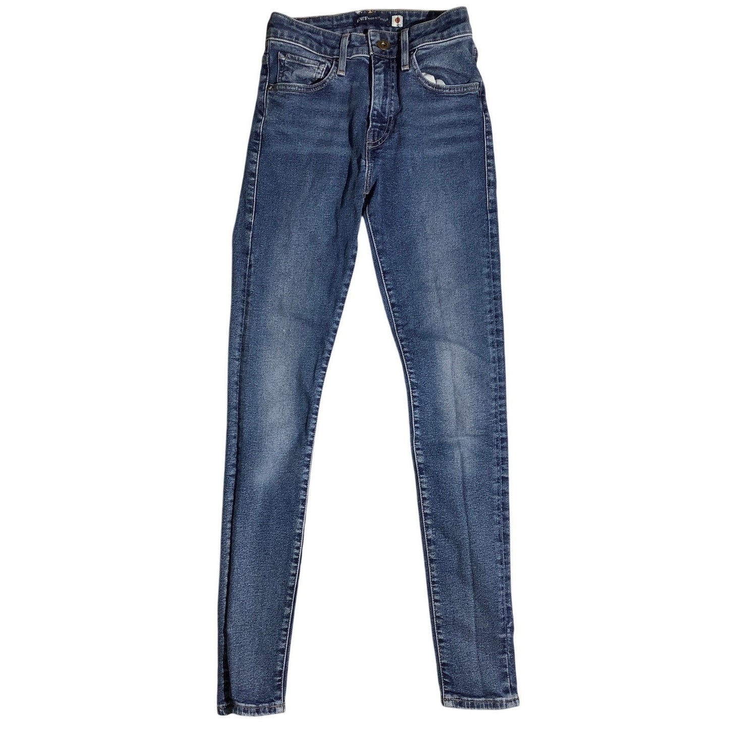 Levi’s 721 High Rise Skinny Jeans Denim Blue 24W 30L —Stretch, Slim Fit, Classic