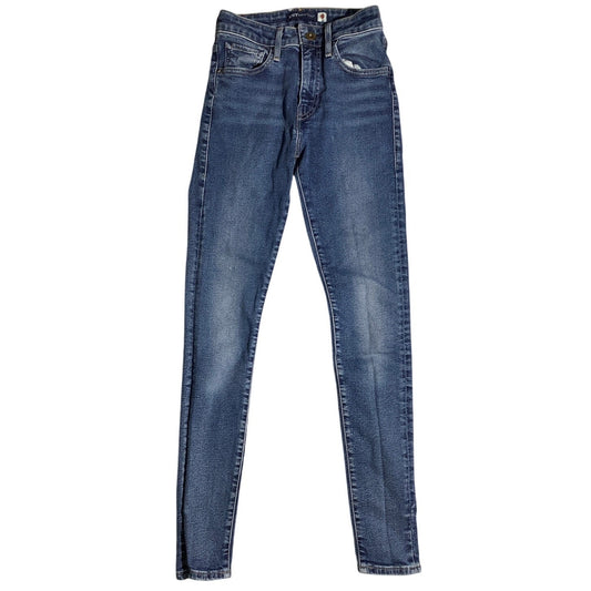 Levi’s 721 High Rise Skinny Jeans Denim Blue 24W 30L —Stretch, Slim Fit, Classic