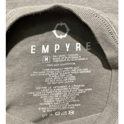 Empyre Men's M Light Gray Stay Lost Spiderweb Clock Graphic T-Shirt