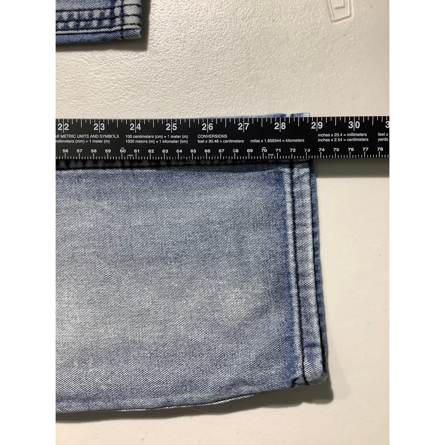 Nation of Saints Men’s Jeans Size 32W x 30L – Stone Wash, Straight, Cotton