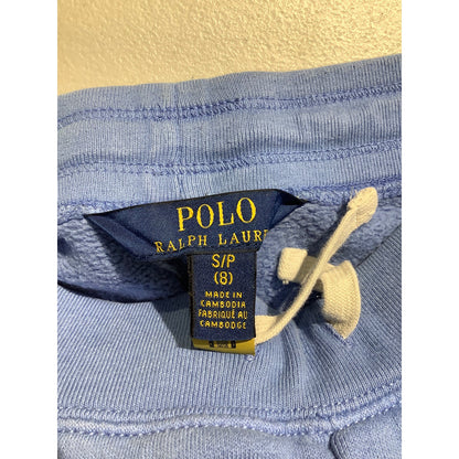 Polo Ralph Lauren Boys 8/S Light Blue French Terry Drawstring Shorts