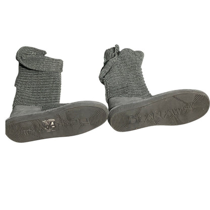 Bearpaw Knit Tall Boots Women’s Size 10 – Olive Green, Cozy, Foldable Shaft