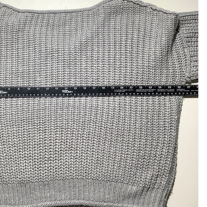 POL Light Gray Chunky Knit Sweater Women’s Size Small — Oversized, Cozy, Boho