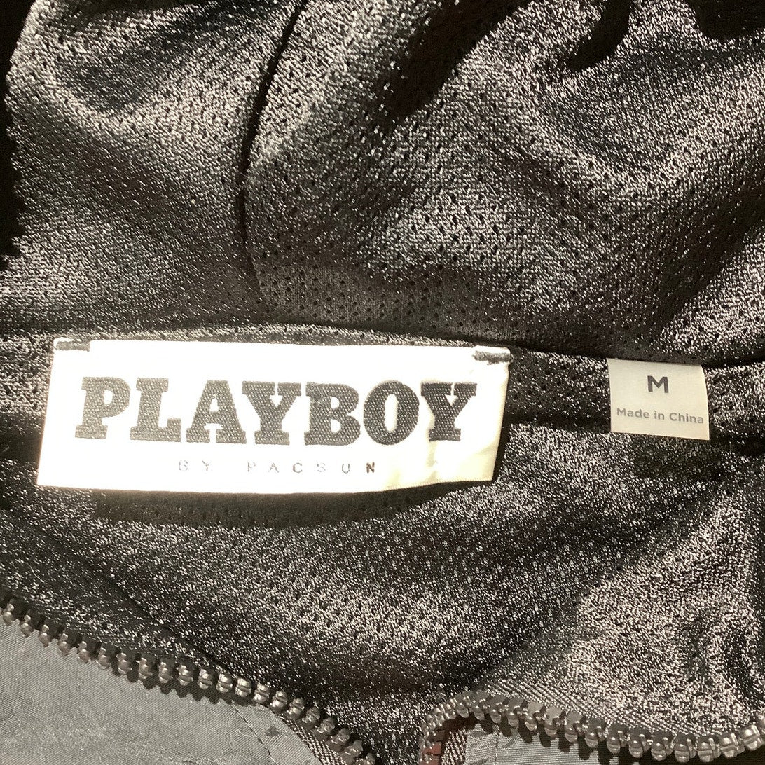 PacSun Playboy 1/4 Zip Windbreaker Men’s Size M – Streetwear, Logo, Colorblock