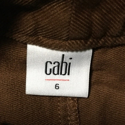 Cabi Women's Brown Skirt with Black Buttons, Size 6 – Elegant, Versatile, Chic