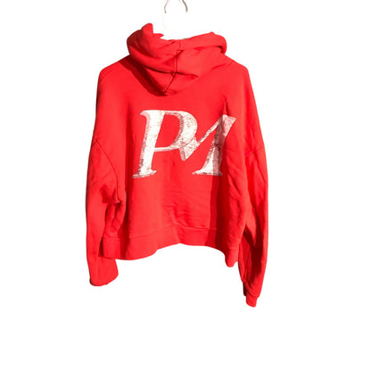 Profit Minded Men's M Red Social Security Zip Up Hoodie Streetwear