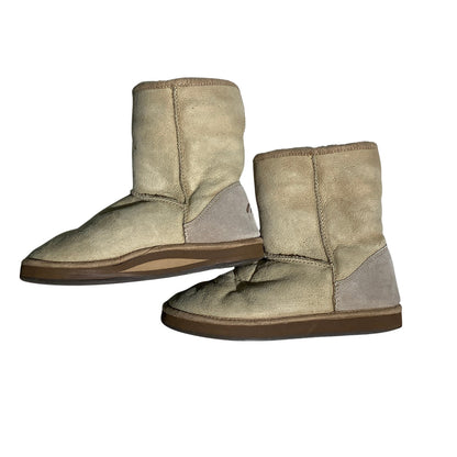 Rainbow Light Tan Faux Suede Short Boots Women’s Size 6W — Cozy, Winter, Casual