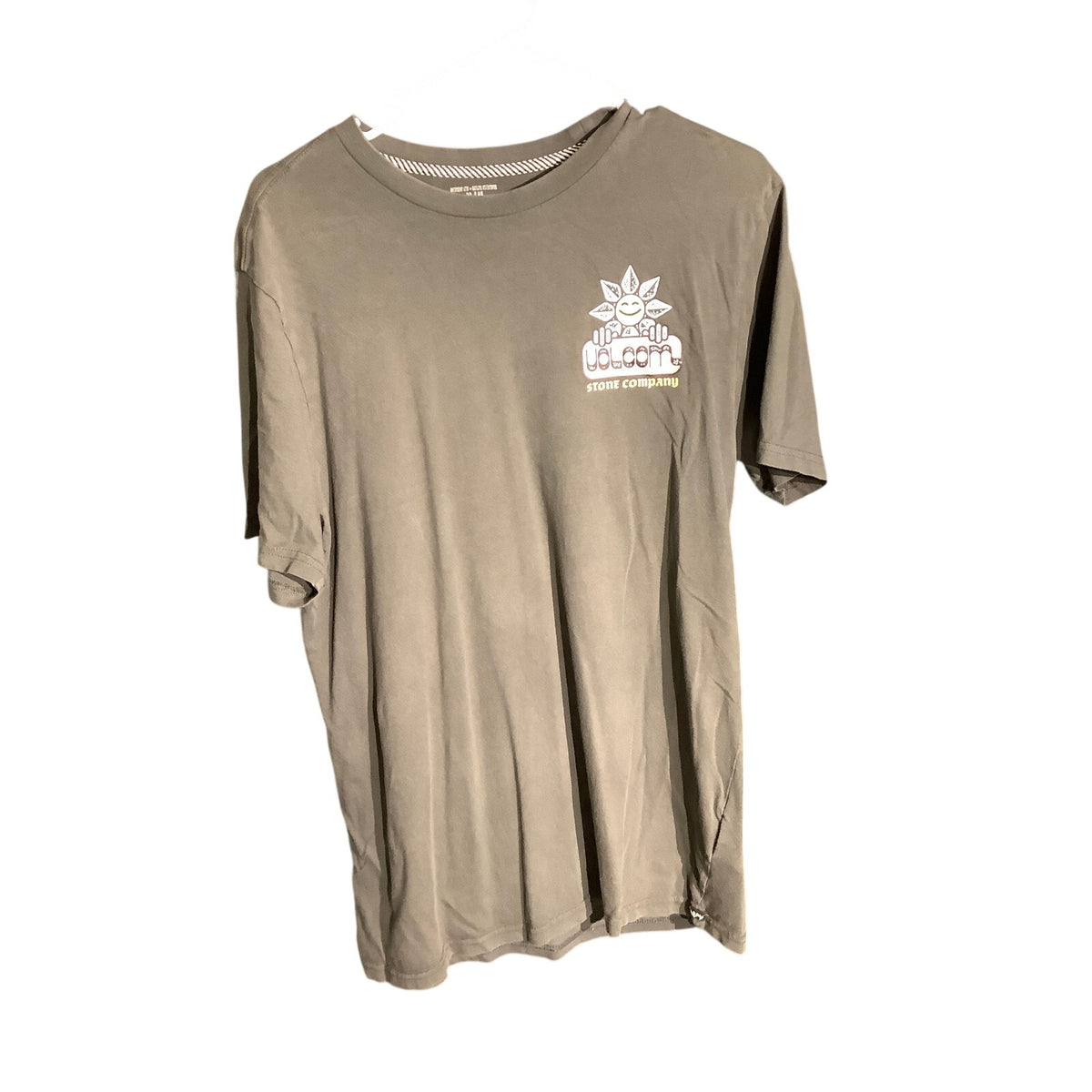 Volcom Men's M Olive Green 100% Cotton Smiley Flower Logo T-Shirt