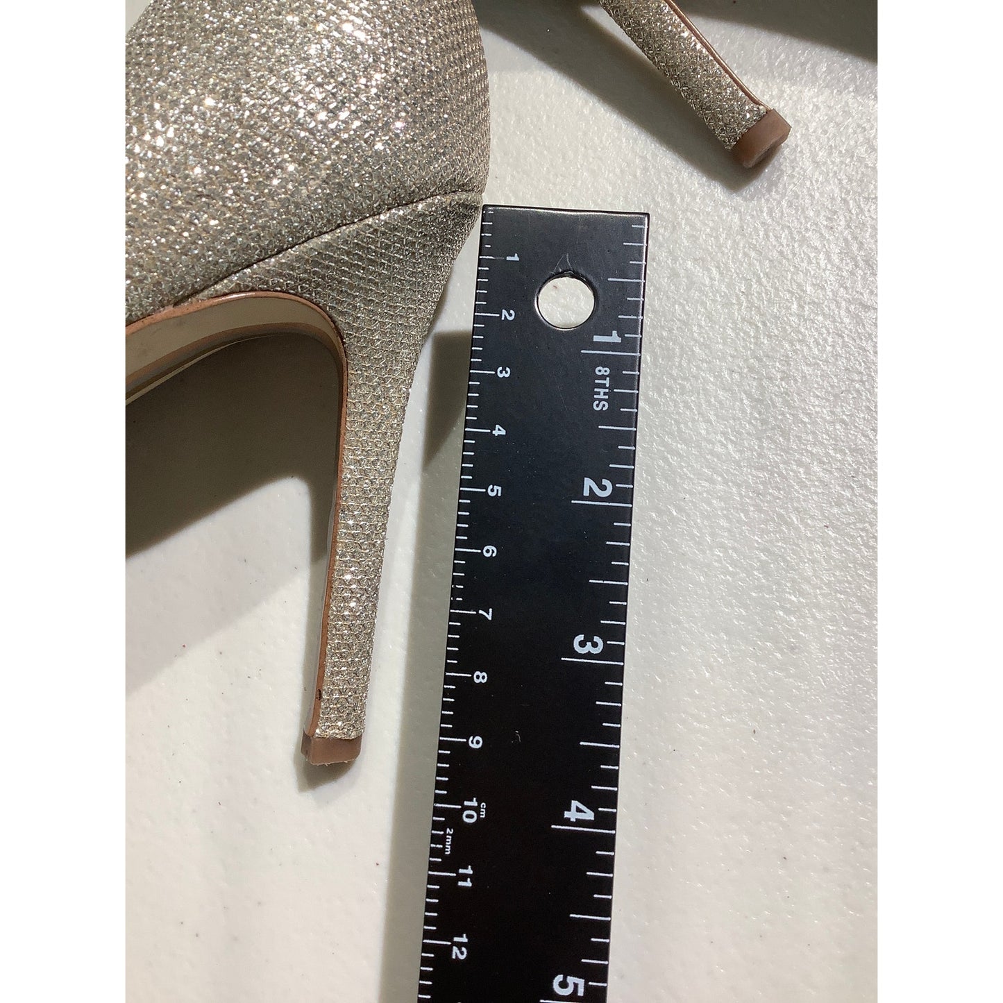 Sam Edelman Light Silver Metallic High Heels Women’s 9.5M Dressy, Sparkly, Party
