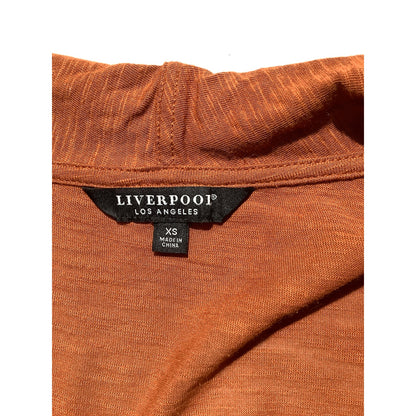Liverpool Wrap Front Long Sleeve Top Women’s Size XS — Soft Knit, V-Neck, Casual