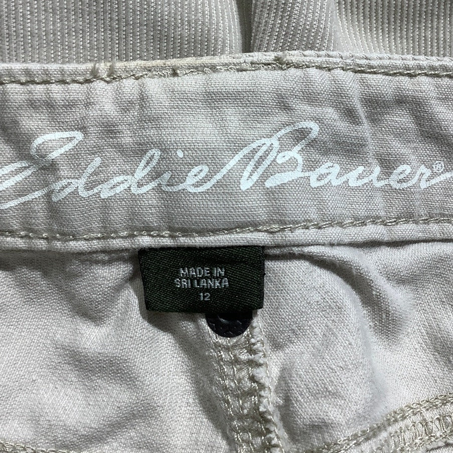 Eddie Bauer Cream Corduroy Cargo Pants Women 12 — Outdoor, Casual, Utility