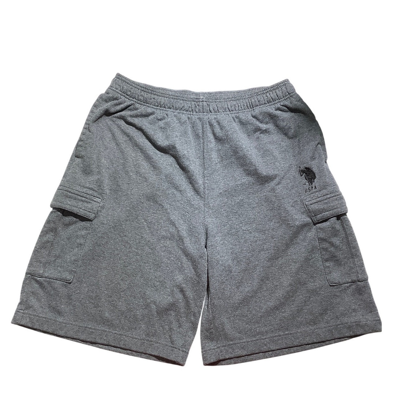 US Polo Association Men’s Gray Cargo Shorts Size XL – Stretch, Casual, Athletic