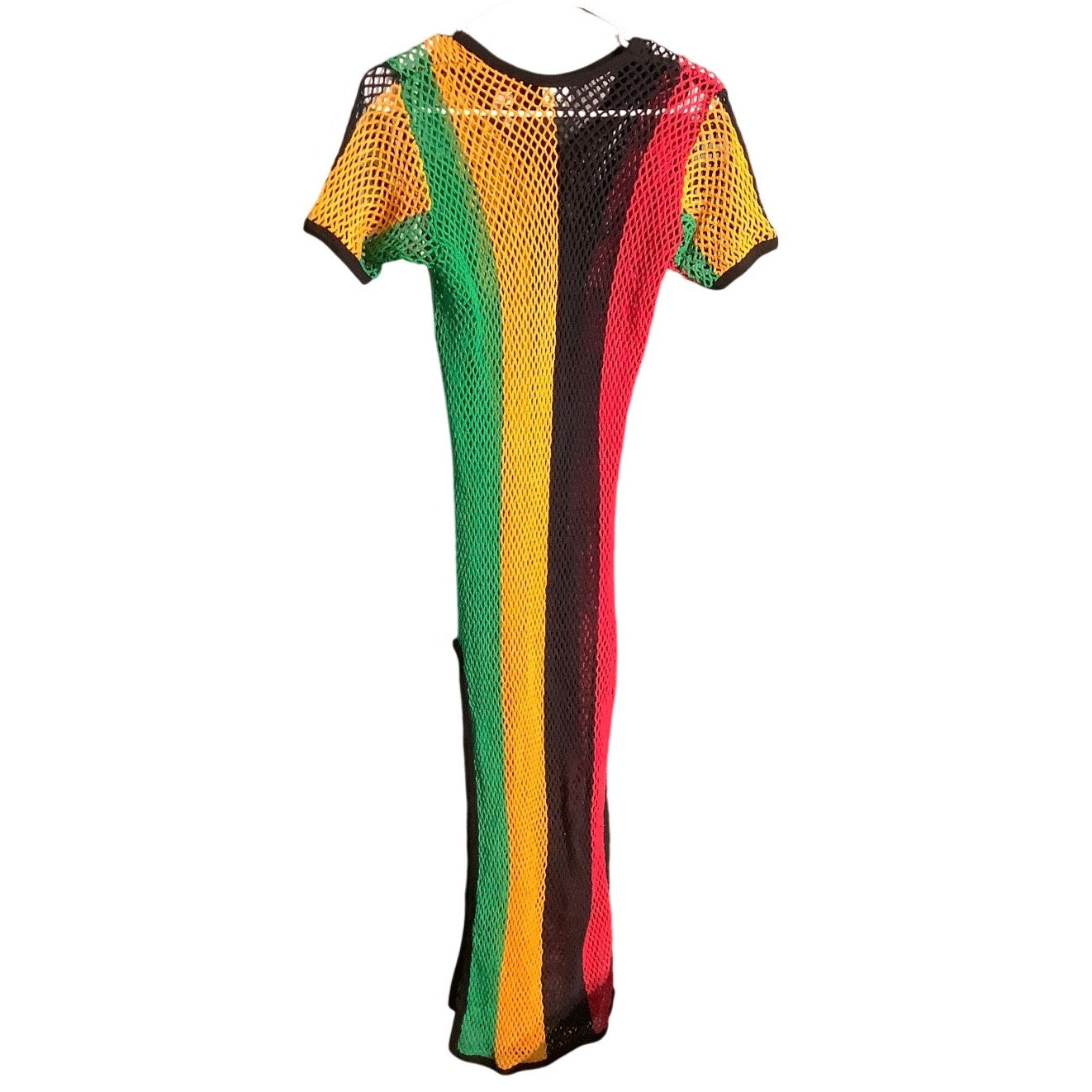 RTS Mesh Maxi Dress Size M–L – Rasta, Festival, See-Through