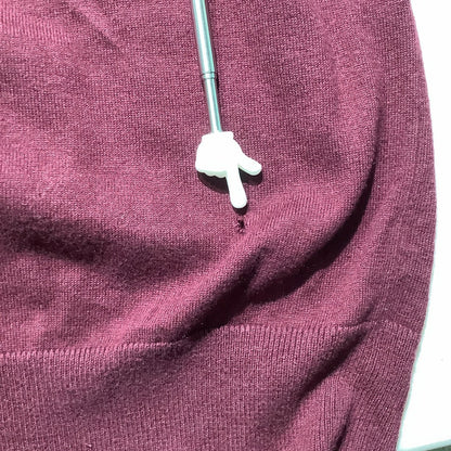 Banana Republic Burgundy Sweater Men’s Size L – V-Neck, Lightweight, Silk Blend