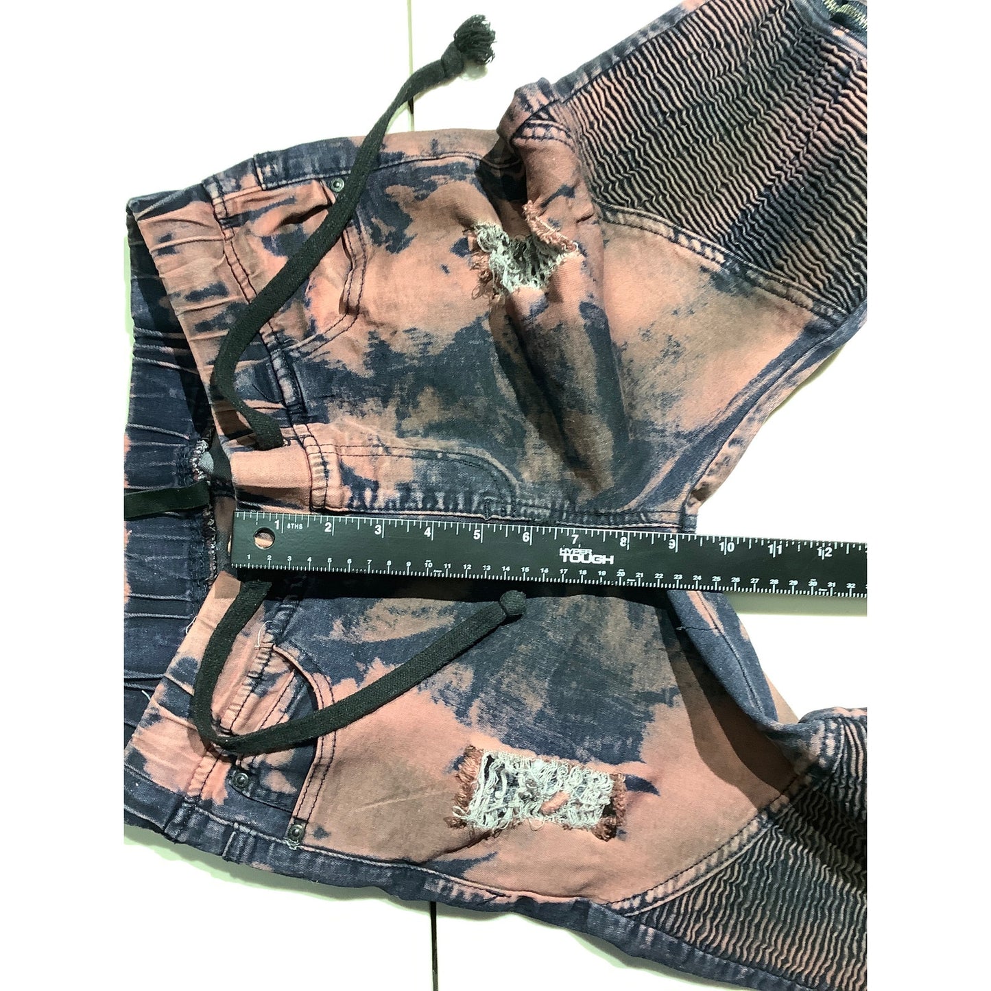 American Bazi Distressed Biker Jeans Women M — Slim Fit, Moto, Streetwear