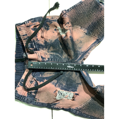 American Bazi Distressed Biker Jeans Women M — Slim Fit, Moto, Streetwear
