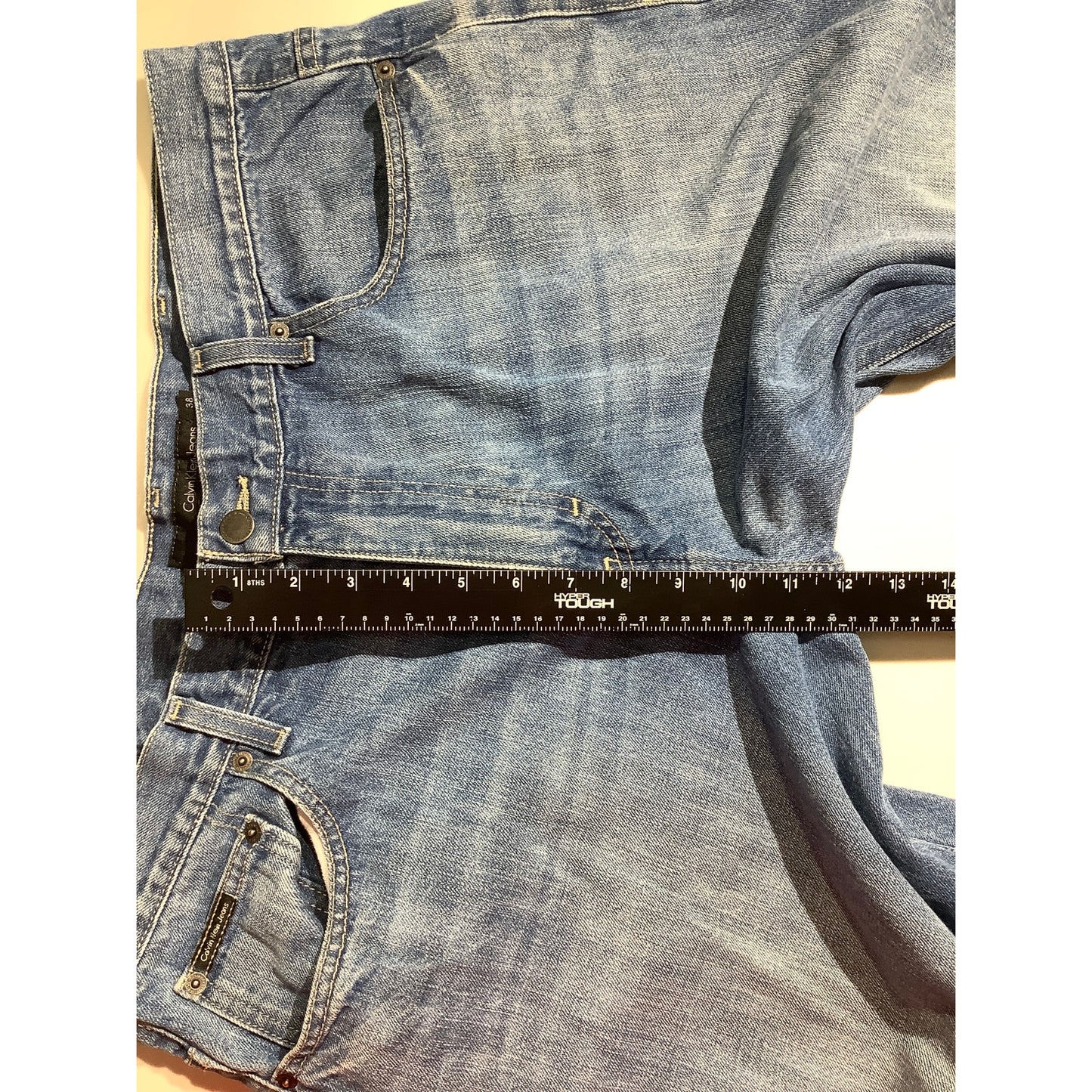 Calvin Klein Blue Jeans Men’s 38W — Relaxed Straight, Easy Fit, Classic