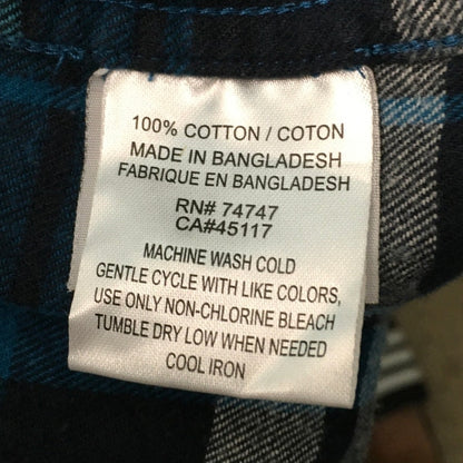 RedHead Blue/White Plaid Flannel Shirt No Size - Rustic, Outdoorsy, Casual