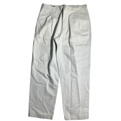 Lands’ End Men’s 34 Regular Dress Slacks — Cuffed Hem, Pleated, Classic