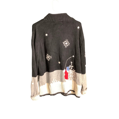 Holiday Snowmen Cardigan Sweater
