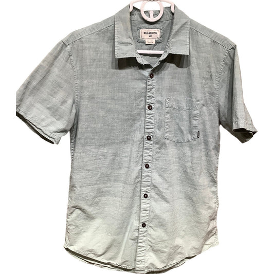 Billabong Green Short Sleeve Button-Up Shirt - Sz M - Casual Relaxed Beachwear