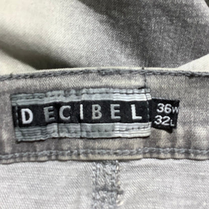 Decibel Distressed Jeans Men’s Size 36W 32L — Moto Style, Zip Detail, Slim Fit