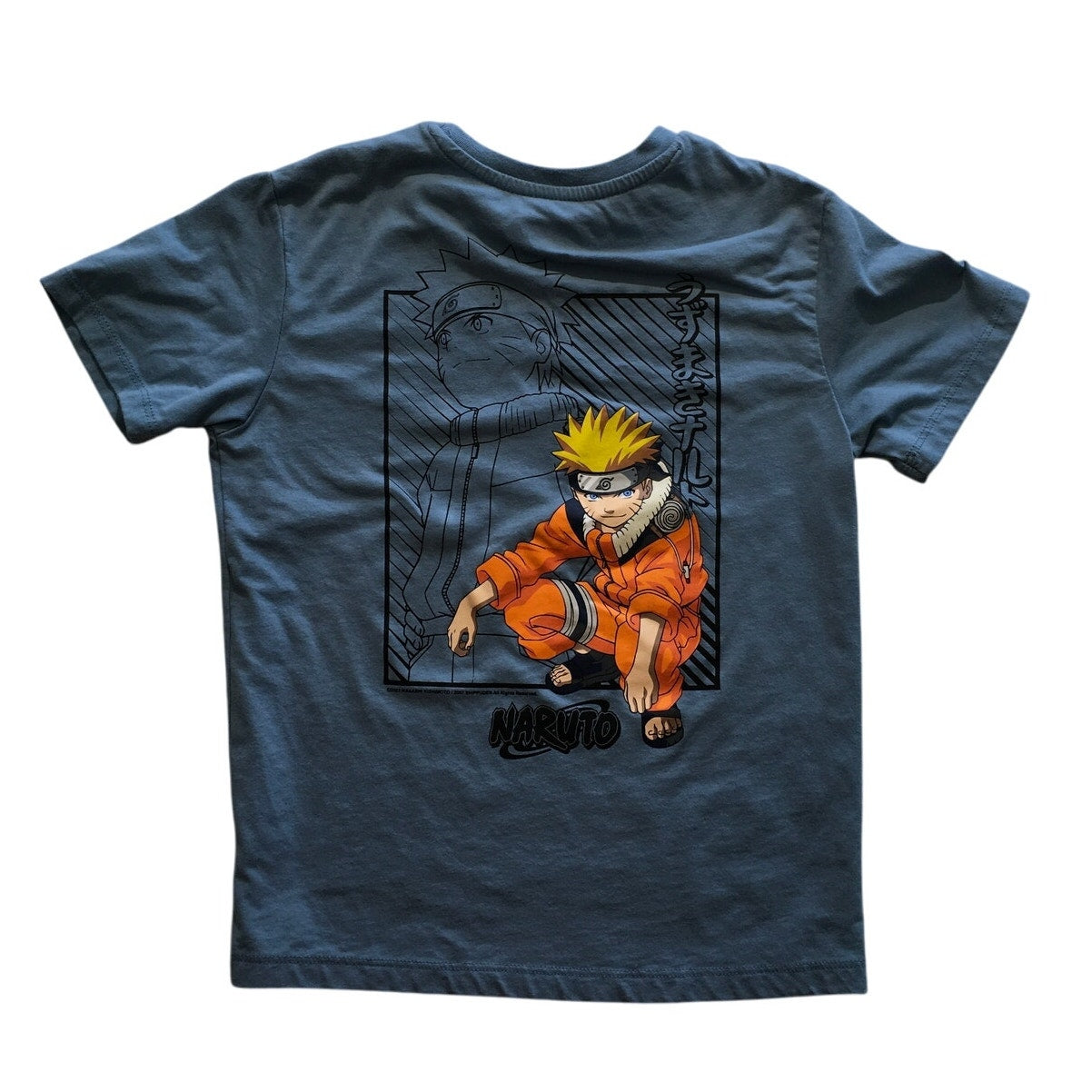 Viz Media Light Blue Child Size M 8 Naruto T-Shirt - Anime, Streetwear, Graphic