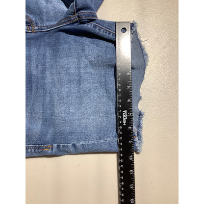 Seven7 Denim Blue Weekend Shorts Women’s Size 8 — Casual, Frayed Hem, Stretch