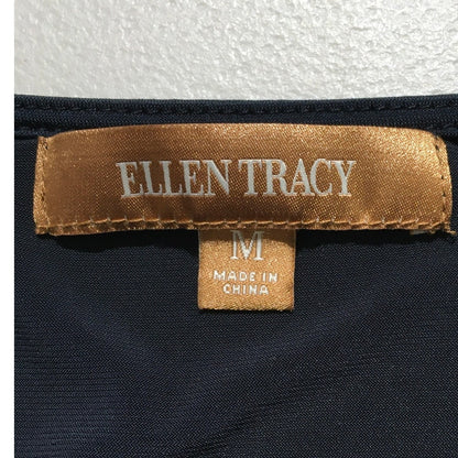 Ellen Tracy Ruffle V-Neck Top M - Feminine, Elegant, Coquette