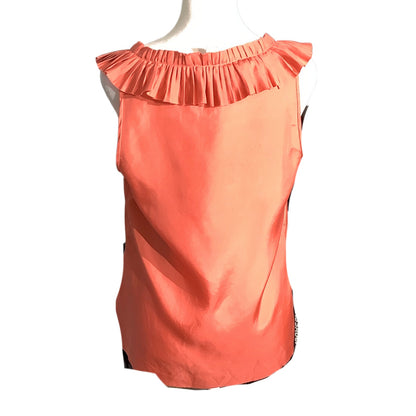 J.Crew 100% Silk Ruffle Blouse Women’s Size 4 — Feminine, Dressy, Elegant