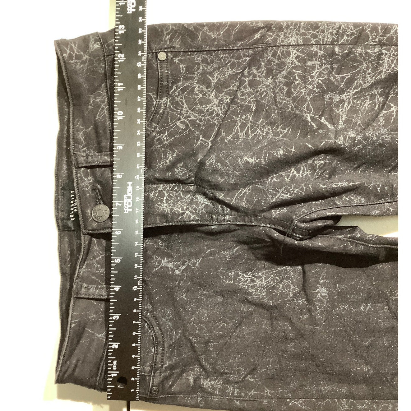 Celebrity Pink Black Metallic Skinny Jeans Size 1/25 – Sleek, Modern, Statement